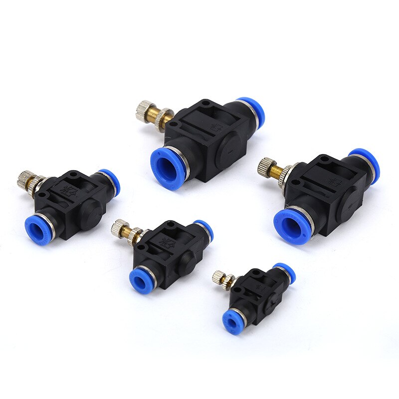 4mm 6mm 8mm 10mm 12mm Tube Air Pneumatic Airflow Regulator Gas Flow Control Valve Air Speed Flow Controller Pipe Fitting