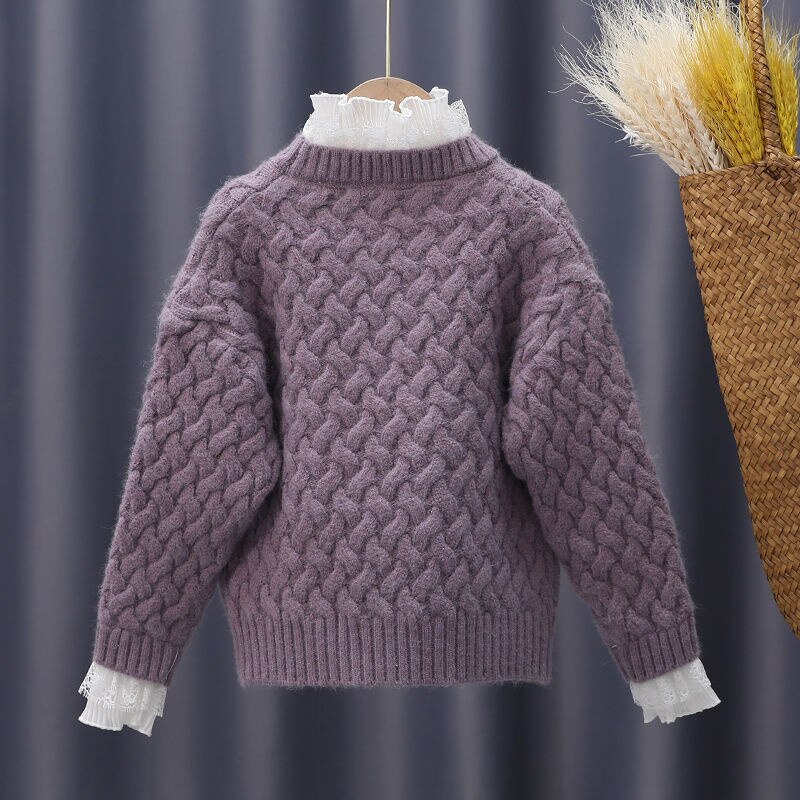 Autumn Baby Girl Clothes Winter Harajuku Sweater Shirt Boys Pullover Wool Children's Sweaters For Teenage Girls Jumpers