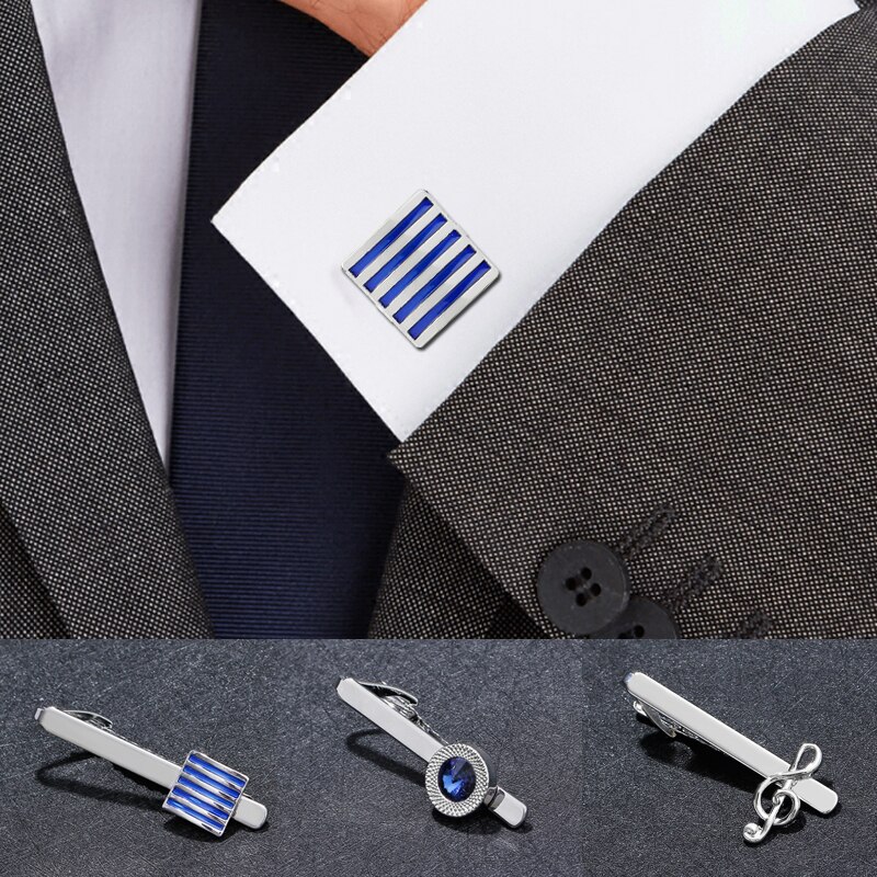 Business Tie Clip Men's Wedding Shirt Tie Pin Accessories Business Tie Pin Clasp Necktie All-Match Cufflinks