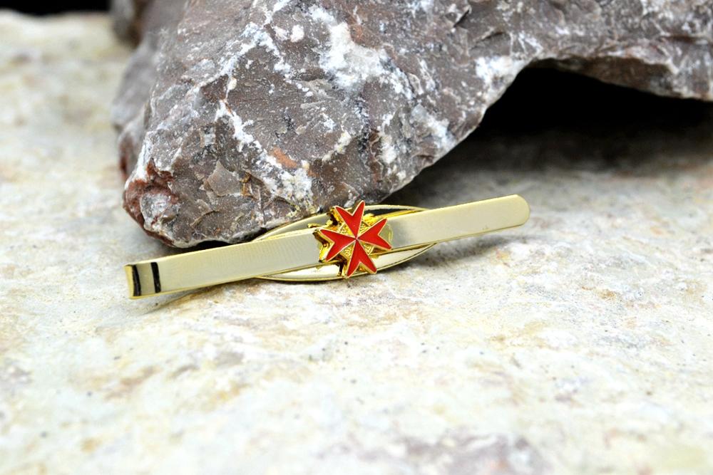 Freimaurer Ritter Metall Krawatte Clips Klassische Kreuz aufbringen Vergoldung Freimaurer Abzeichen Geschäft Kleidung Dekor
