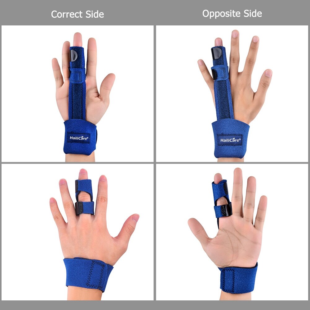 Attelle de doigt Support orthèse entorse arthti cassé doigt Joint Fracture Protection orthèse correcteur avec bande bande réglable