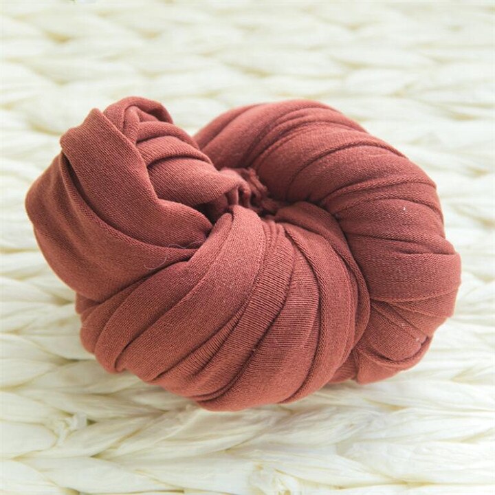 Ylsteed Pasgeboren Fotografie Props Stretch Baby Fotografie Wraps Deken Pasgeboren Inbakeren Baby Fotoshoot Props Accessoires: Wine red