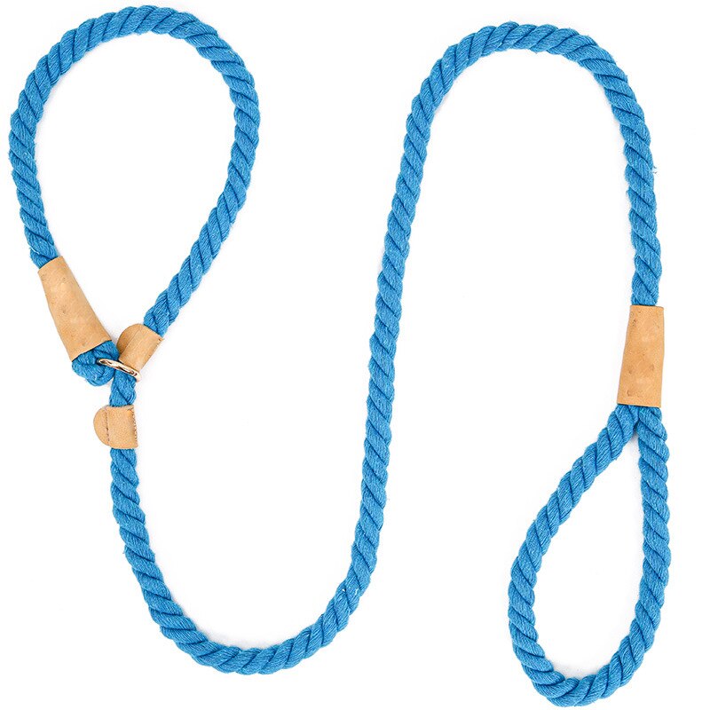 Good Custom Dog Cotton Rope Leash Pet Slip Rope Lead Soft Rope Dog Training Lead