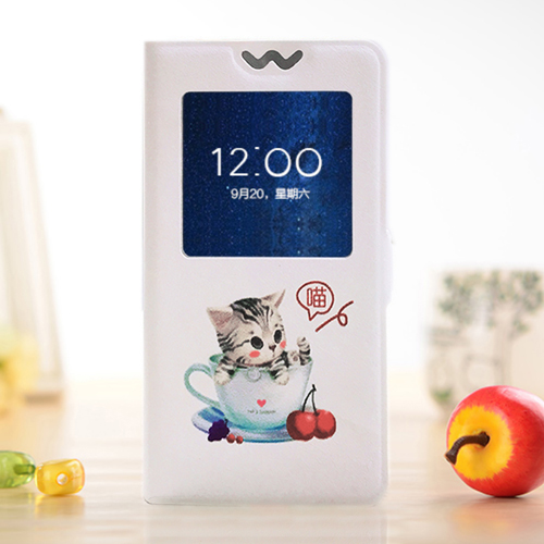 QIJUN Cover capa Voor LG G3S G3Beat G3 Mini g3mini D724 D725 Geschilderd Cartoon Magnetische Flip Window PU Lederen Telefoon bag Cover