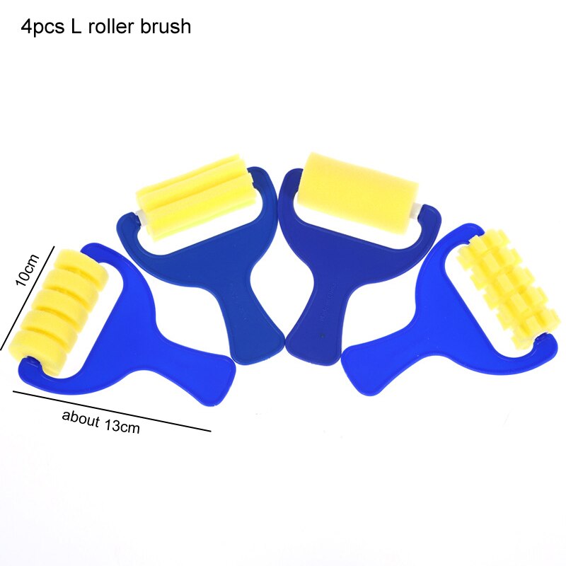 Painting Supplies School Stationery Supplies Drawing Toys Graffiti Art Drawing Plastic Handle Painting Graffiti Toys: 4pcs L roller brush