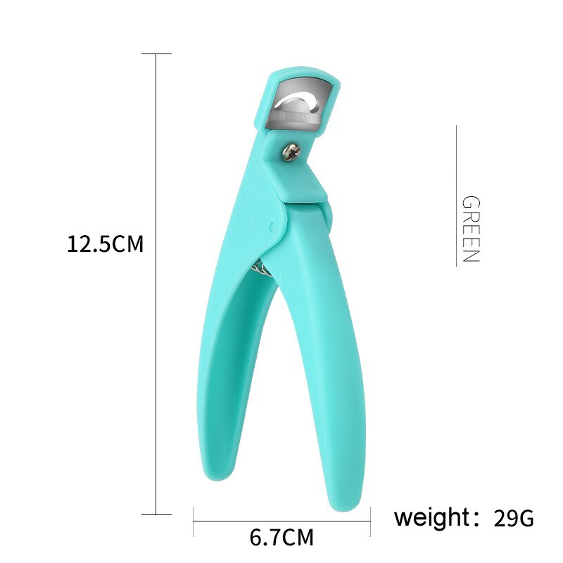Coupe-ongles carré/rond/français, 1 pièce, coupe-ongle U Word, faux ongles Macaron, outils de manucure à faire soi-même: green