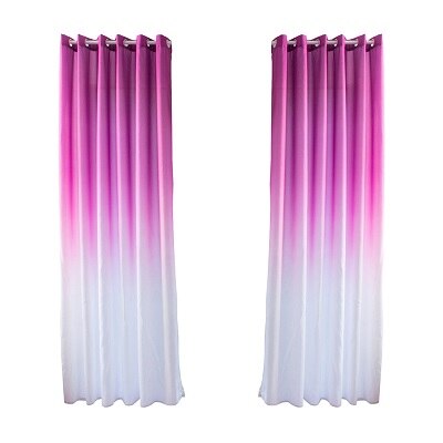 Living Room Privacy Curtains Simple Decorative Gradient Curtains Half Sun Shade Curtains: MR
