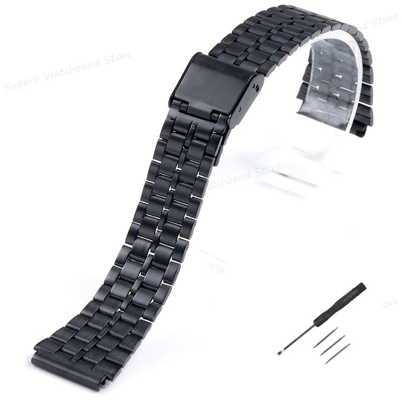 Horlogeband voor Casio F91W F84 F105 F108 A158 A168 AE1200 AE1300 18mm Metalen Armband Mannen Horloge Accessoires Vervanging: GREEN BLUE