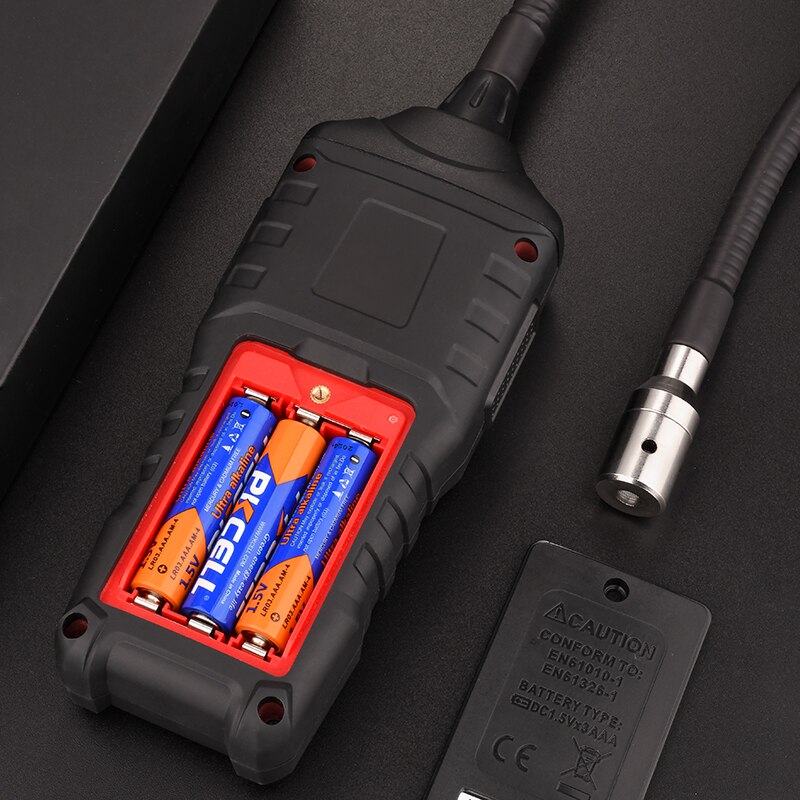 HABOTEST HT601 Combustible Gas Leak Detector 9999 PPM Meter Flammable Natural Analyzer Tester Sound Light Alarm LCD Color