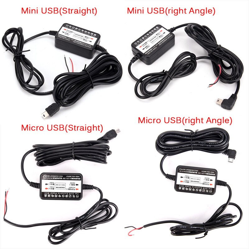 2 * 1.18in Micro/Mini Usb Hard Wired Car Charger Power Inverter Converter Voor Tablet Telefoon Dvr Recorder Gps 5V 2.5A