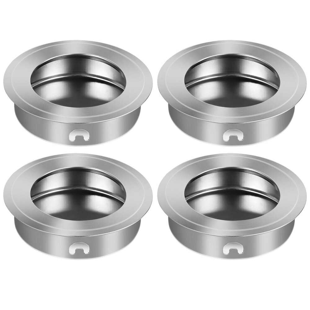 4 Stuks 35Mm Handgrepen Platte Rvs Verzonken Flush Vinger Insert Schuifdeur Handvat Kast Pulls Schuifladegrepen: Default Title