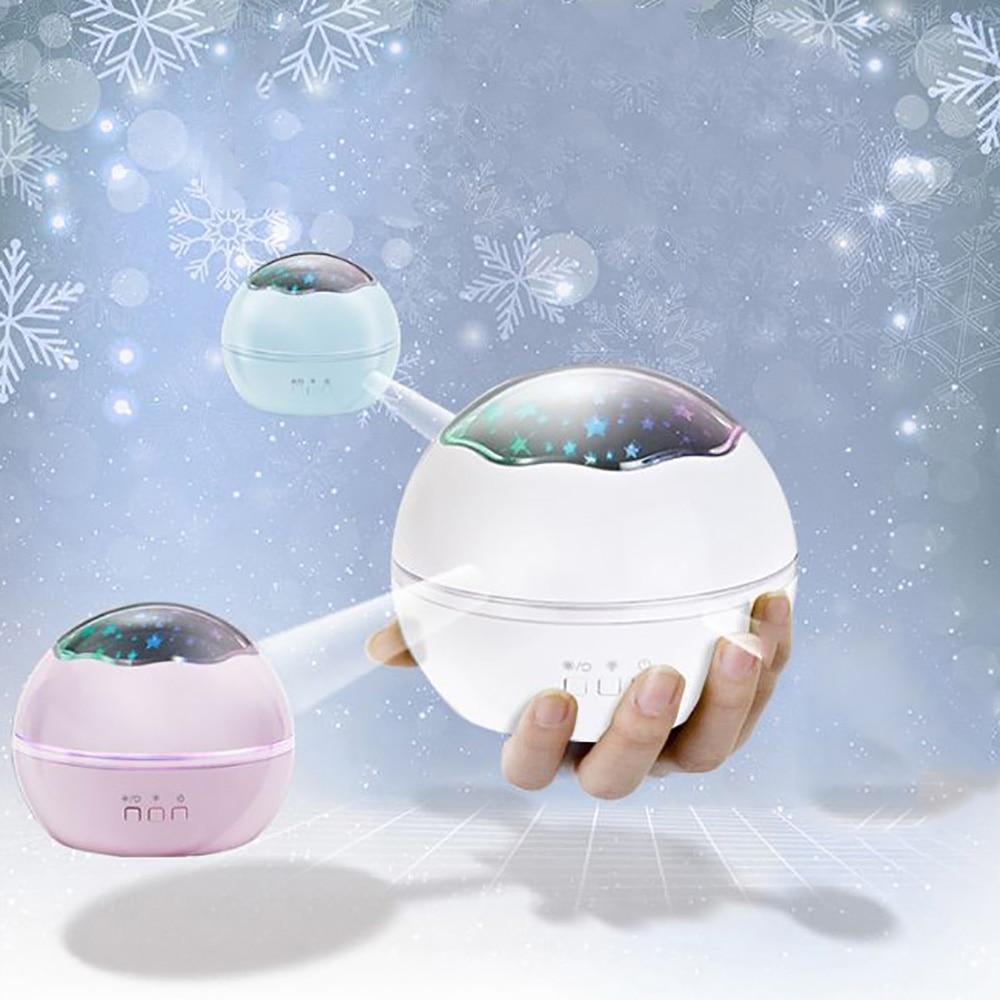 Barn nattlampa led roterande stjärna projektor belysningslampa för baby sovrum