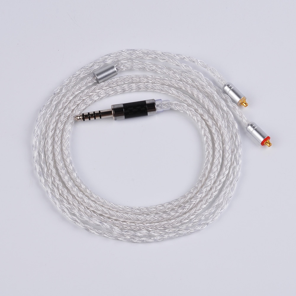 Cable chapado en plata de 16 núcleos Yinyoo, Cable de actualización de 2,5/3,5/4,4mm con MMCX/2PIN/QDC para BLON BL-01 BL-03 KZ ZAX ASX EDX TRN V90S