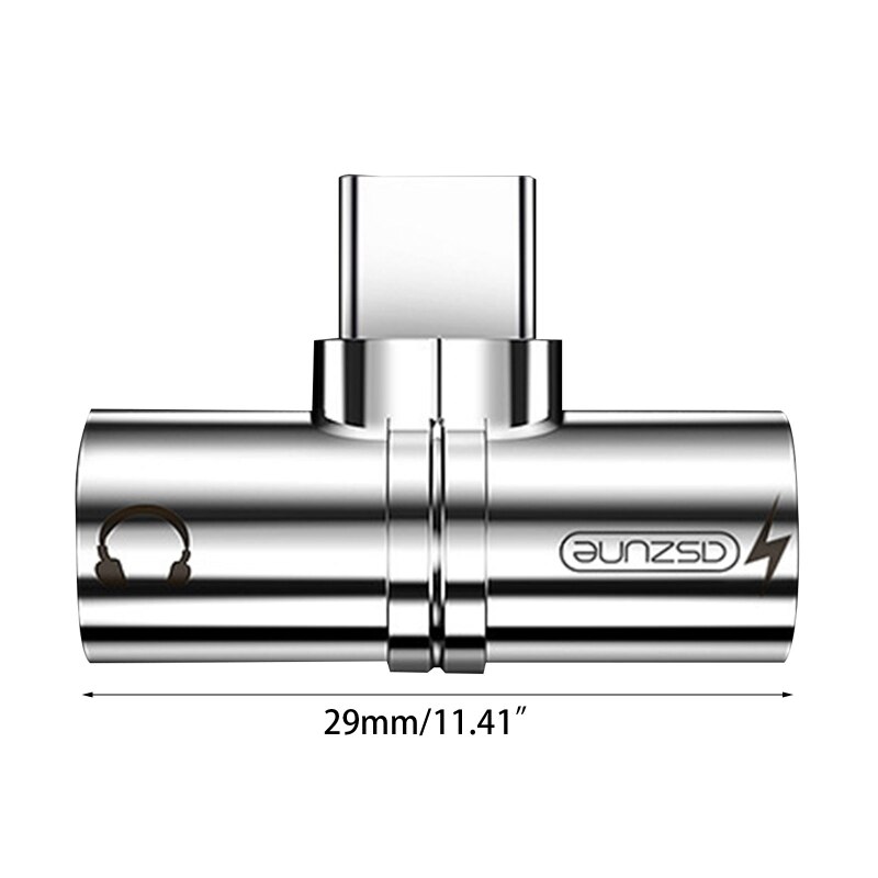 Adaptateur de chargeur et de casque de Type C à Type C 2 en 1, USB C à prise Audio Aux, DAC haute définition et câble Dongle de charge rapide