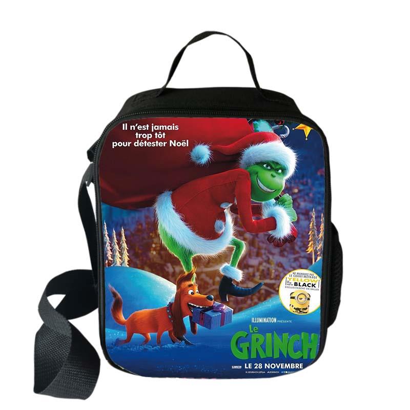 Grün Grinch Mittagessen Taschen Jungen Mädchen Reisen Tote Taschen Picknick Lebensmittel Frisch Lagerung Taschen Student Mini Umhängetasche: 001