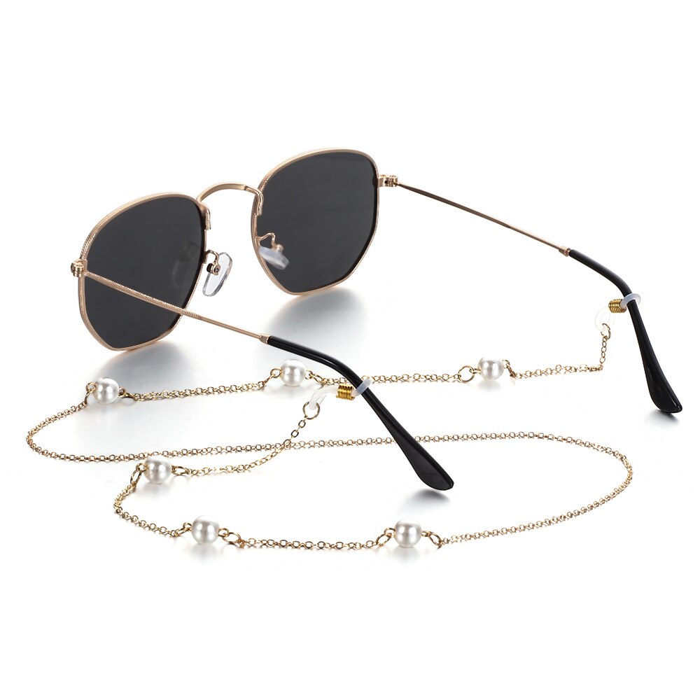 Pearls Sunglasses Chains for Women Metal Charms Eyeglasses Lanyard Necklace Glasses Holder Strap Cord Eyewear Retainer