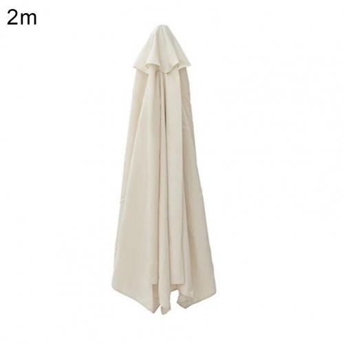 Bequem Terrasse Regenschirm Ersatz Gewebe Faltbare Baldachin Abdeckung Polyester Anti-verformen Sonnenschirm Baldachin Abdeckung: Beige / 270 cm