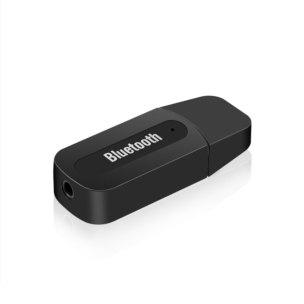 Auto USB Bluetooth-compatibele audio-ontvanger Auto draadloze adapter met 3,5 mm AUX audio-datakabel voor pc-laptop telefoon