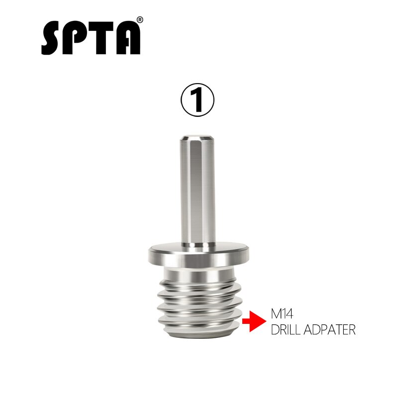 SPTA 1Pc Drill Aapter Thread For Polishing spindle nut Loop Backer Plate Backing Pad Polisher 5/8 11 M14 5/16 24 Thread Buffer