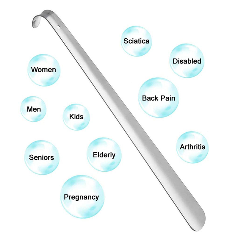 Remontoir de chaussures en acier inoxydable, poignée antidérapante, Flexible, , longueur 42cm