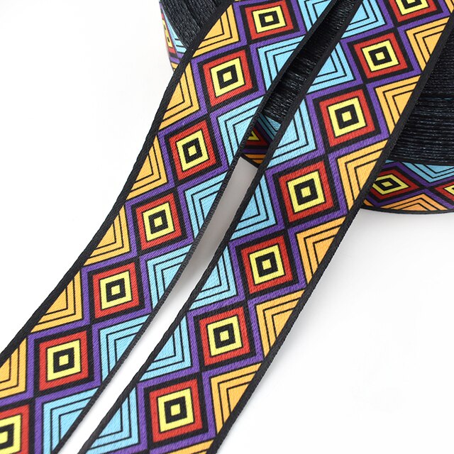Meetee 10 metriä 38mm print etninen jacquard nauhakassit hihna vyö nauha tee itse tekstiilit vaatteet sisustus ompelutarvikkeet: 15