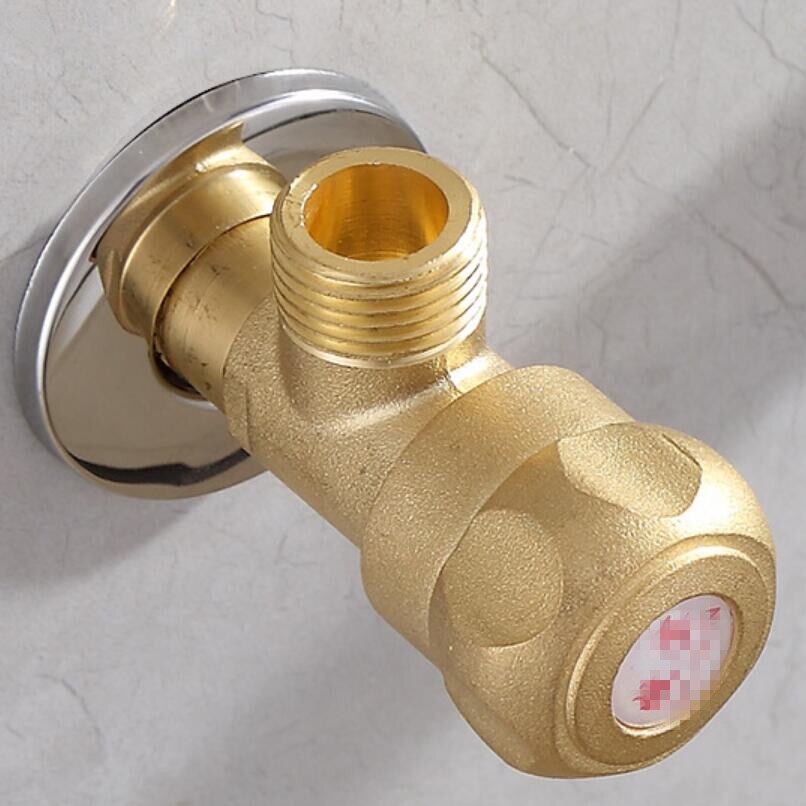 Válvula triangular de cobre pulido, válvula triangular de cobre, válvula de entrada de calentador de agua de inodoro, Color primario