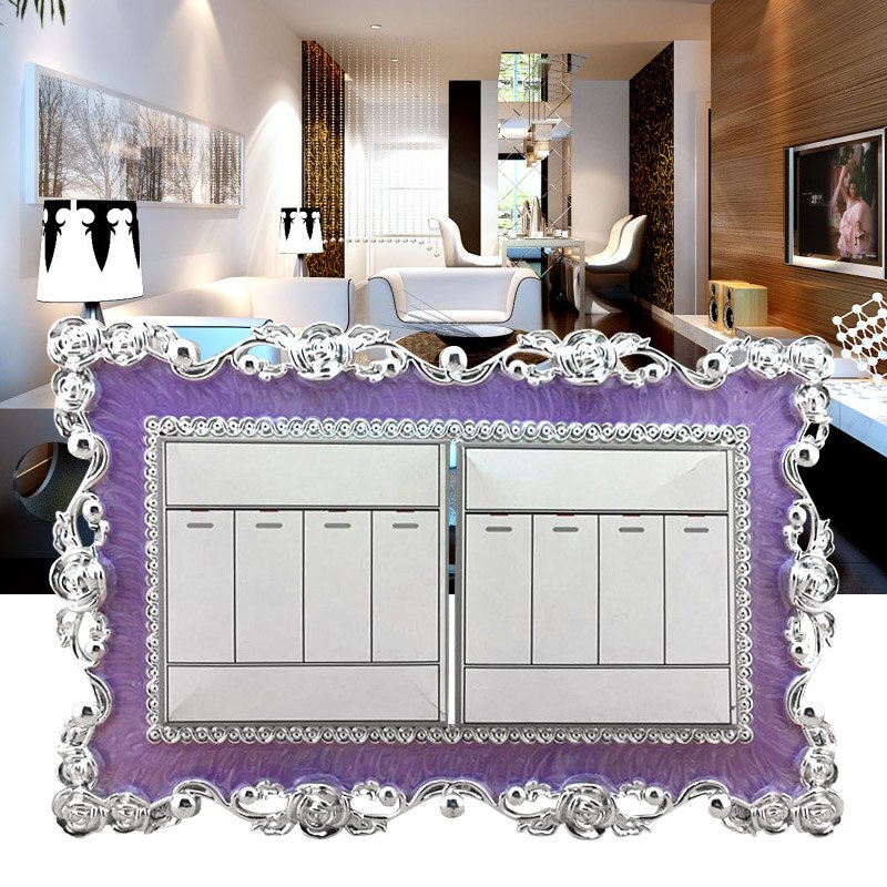 Hars Dubbele Lichtschakelaar Surround Socket Vinger Plaat Panel Cover Decor SKD88