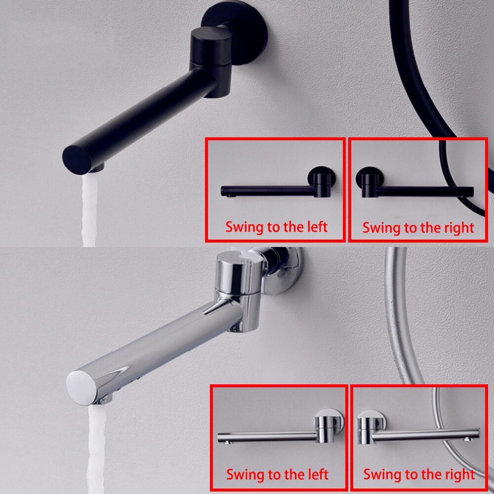 Wall Mounted Solid Brass Faucet Spout Square and Round Chrome Solid In Wall Outlet Mixer Shower Faucet Accessories.