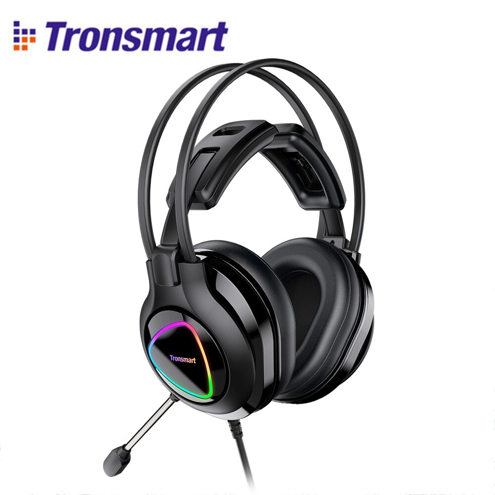Tronsmart – écouteurs de Gaming Glary Alpha, avec éclairage coloré, Port USB 3.5mm, pour PS4, ordinateur portable,