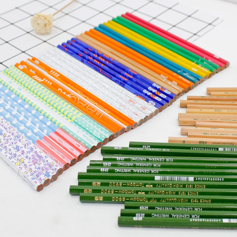 Tombow ipppo student pencils  hb 2b eenvoudige potloden kawaii houten kinderpotloden japanse schoolbenodigdheden
