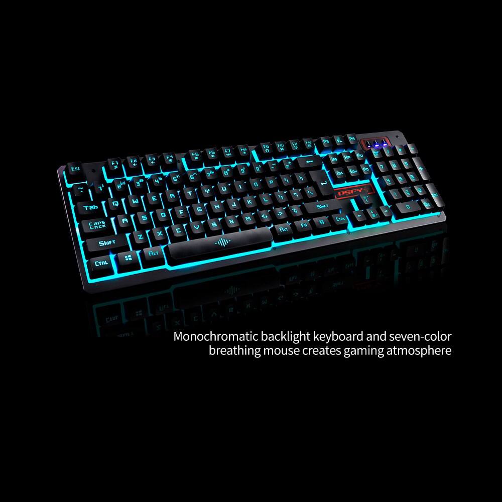Gaming Keyboard Mouse Headset Set Three-color Backlight Keyboard Colorful LED Breathing Light Mouse Gaming Headset Combo pad