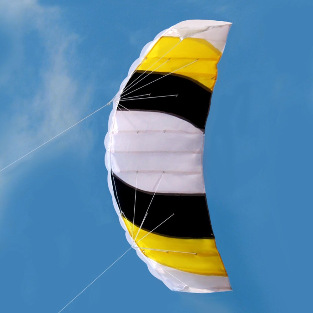 140X55Cm/55 "X 21" Frameloze Zachte Dual Line Stunt Parafoil Kite Enorme Parachute Sport strand Vliegende Kite