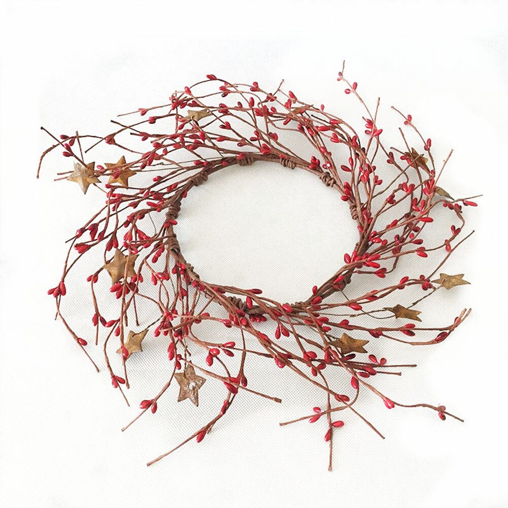 Christmas Natural Rattan Weaving Garland Base for Wedding Party DIY Decorations Photo Prop Window Door Lintel Decor Wreath