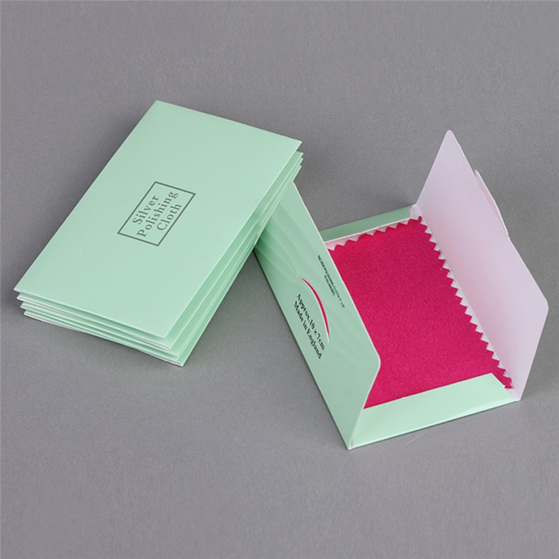 10pcs Clean Cleaning Cloth Polishing Cloth For Sterling Platinum Jewelry Anti Tarnish