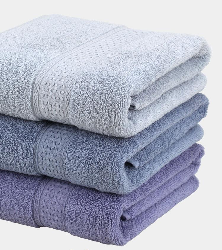 Large Bath Towels for Adults, 100% Cotton, Solid Terry, Beach Towel, Absorbent Yoga Shower Towels Bathroom, , 70*140cm