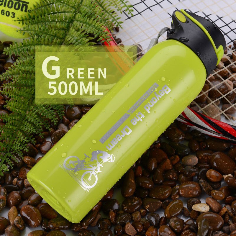 500Ml Fiets Waterfles Mountainbike Rijden Fiets Waterkoker Dubbele Rvs Thermos Beker Warm-houden Jug Sport outdoor: green