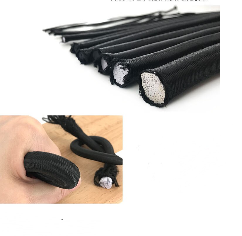 Banda elástica redonda de , cuerda elástica redonda de 1mm-10mm, 2 metros, color blanco y negro, accesorios de costura DIY