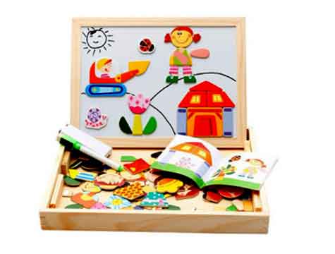 Magnet Double Sided Wooden Writing Board Set