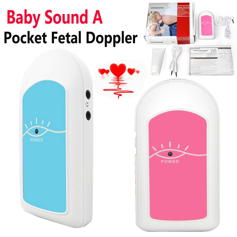 Fetal doppler ultraljud baby hjärtslagsdetektor hem gravid doppler baby pulsmätare pocket doppler 2.0 3.0 8.0 mhz