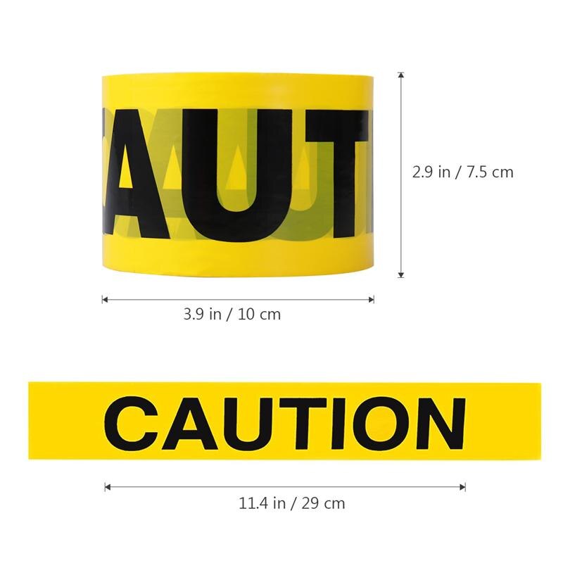 7cm*100M Roll Yellow Caution Tape For Safety Barrier For Police Barricade For Contractors Public Works Safety