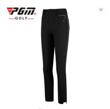 PGM golf apparel Sportswear ladies Summer solid color golf trousers breathable quick-drying Women Slim Capri Pants: black / L