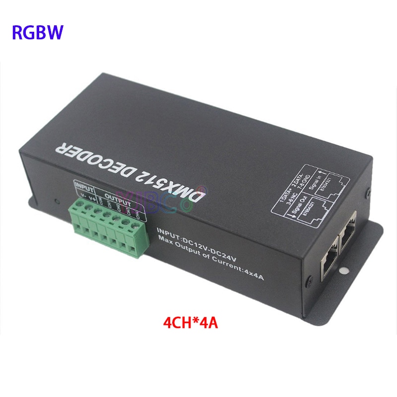 DC12V ~ 24V RGB RGBW 3CH 4CH DMX512 decoder mit digital display DMX zu PWM 3CH * 8A 4CH * 4A led streifen dimmer