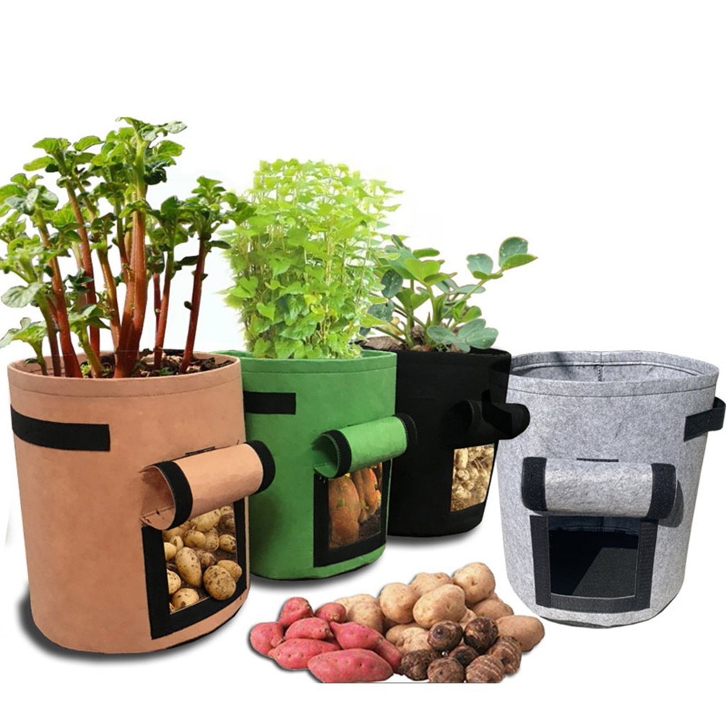 Plant Grow Bags Farm Home Garden Potato Cultivation Planting Pot Planters Greenhouse Vegetable Moisturizing Vertical Growing Bag