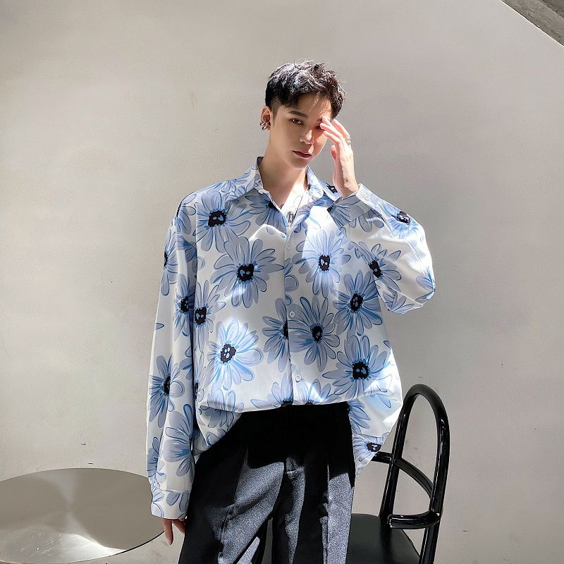 IEFB Men's Wear Loose Spring Logn Sleeve Shirts For Male Fashionable Single Breasted Lapel Shirts Male 9Y4044