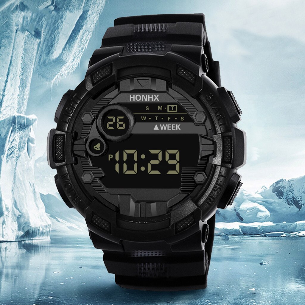 Honhx Luxe Heren Digitale Led Horloge Datum Sport Mannen Outdoor Elektronische Horloge Waterdicht Horloge Смарт Часы