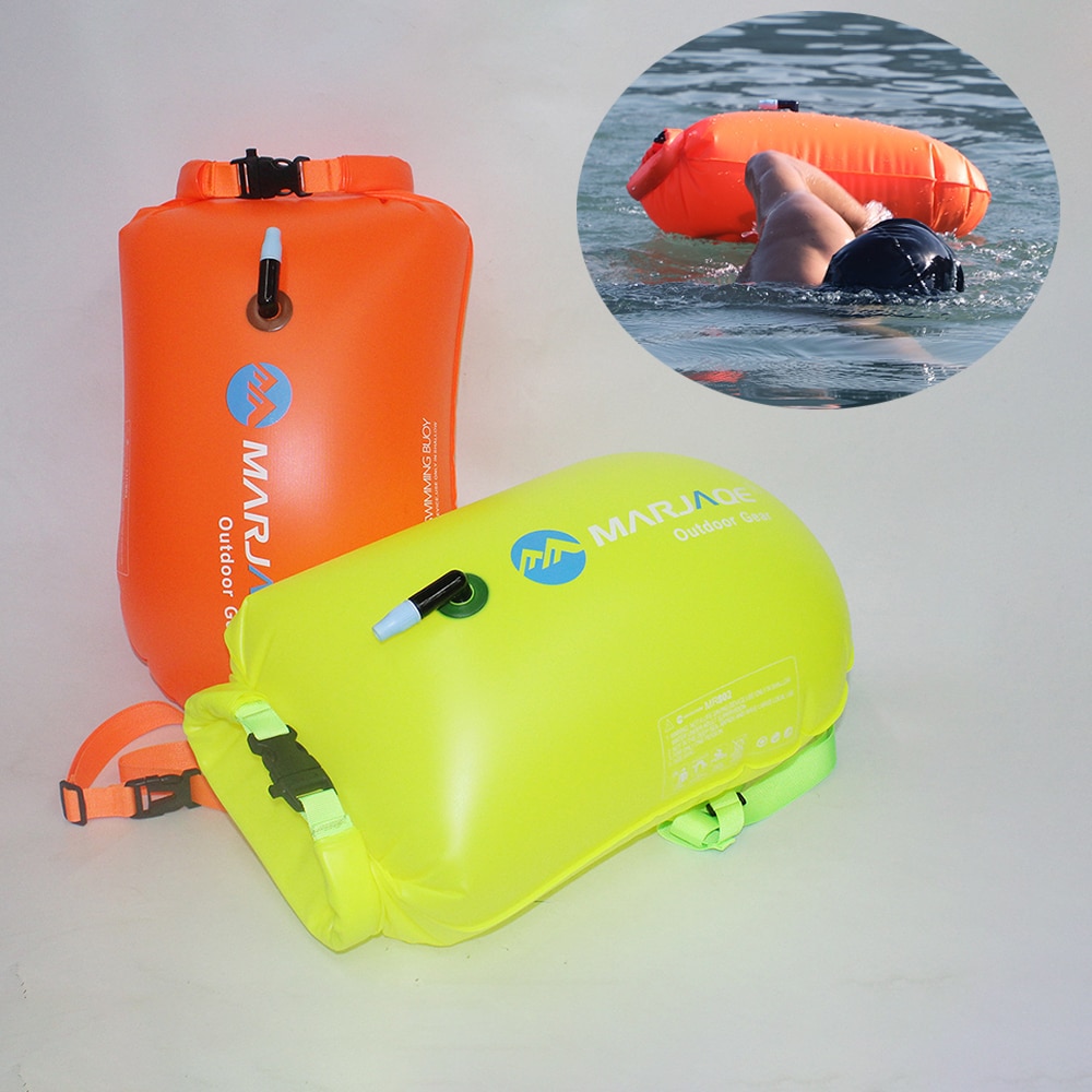 20l svømmetasker oppustelig svømmebøje redningstaske blår flydende tør taske svømning dykning sikkerhedssignal airbag oppustningsring