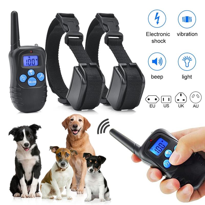 Electric Dog Training Collar Pet AntiBark Collar Remote Control Shock