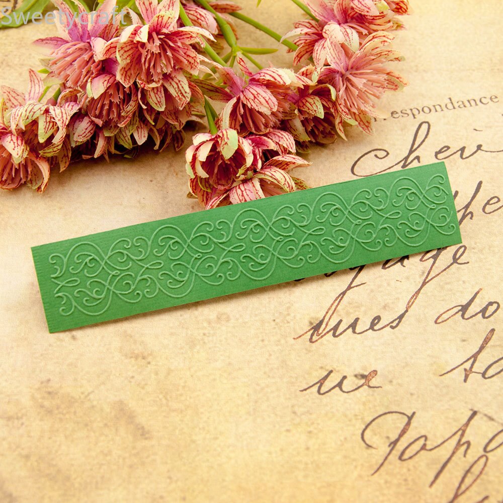 Lace Border Textured Plastic Embossing folders For Scrapbooking DIY card making paper craft supplies Photo Album Card 15x3cm