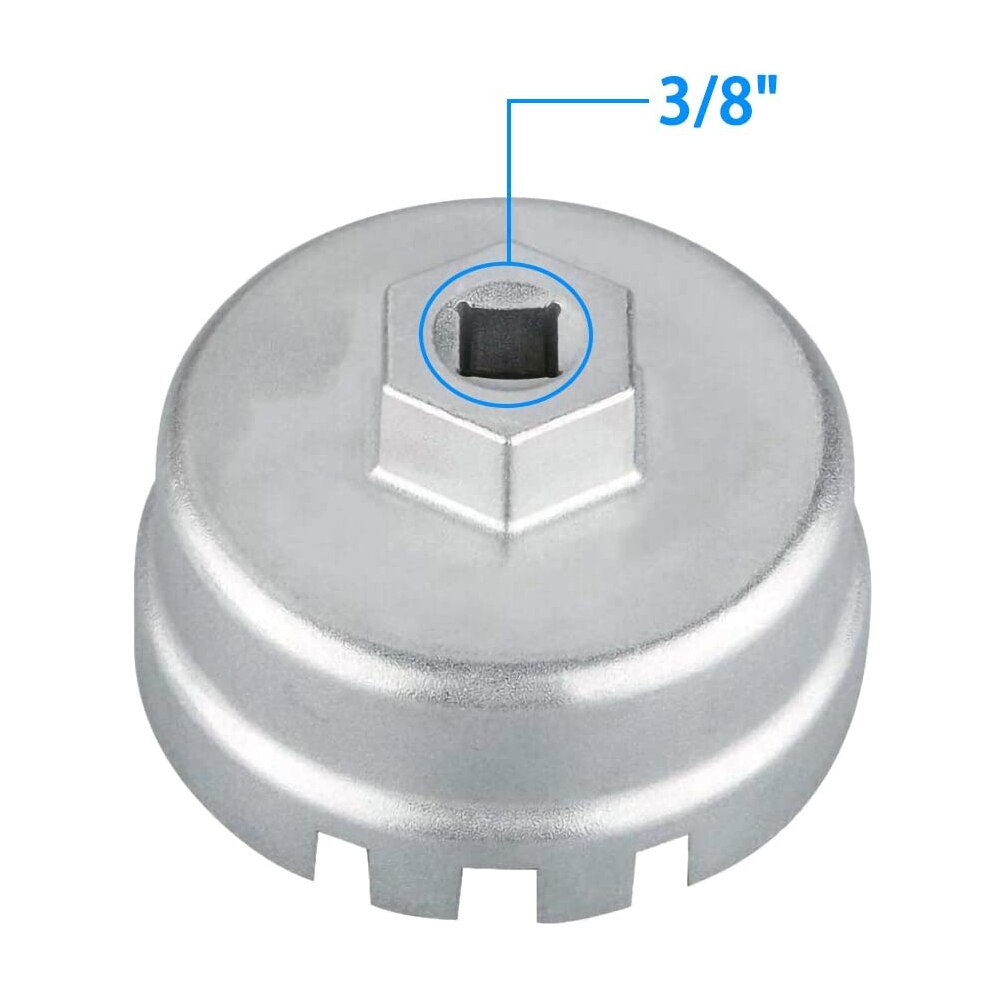 Strumento di rimozione della chiave del cappellaio della chiave del filtro dell&#39;olio del cappuccio dell&#39;automobile di alluminio 65 mm 14 flauti stile della cartuccia per Toyota Lexus Camry RAV4