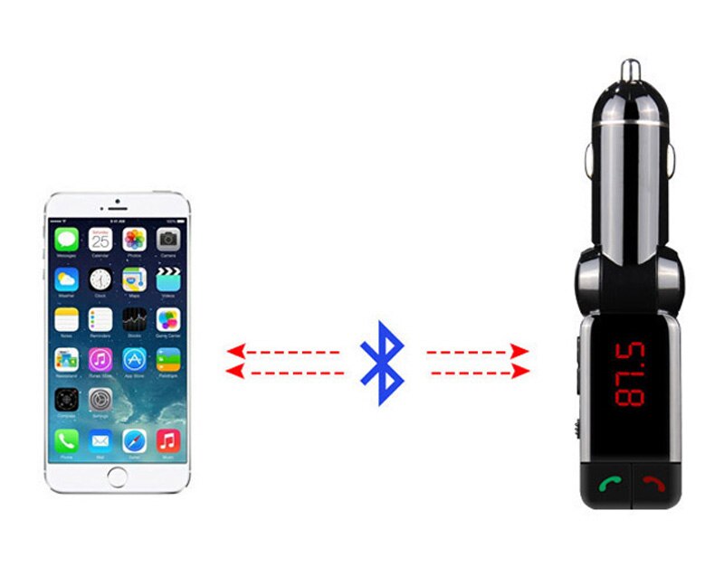Earldom-cargador de teléfono móvil ET-BC06 para uso en coche, adaptador Bluetooth, compatible con llamada manos libres, MP3, tarjeta SD, Radio FM, emisor de conexión